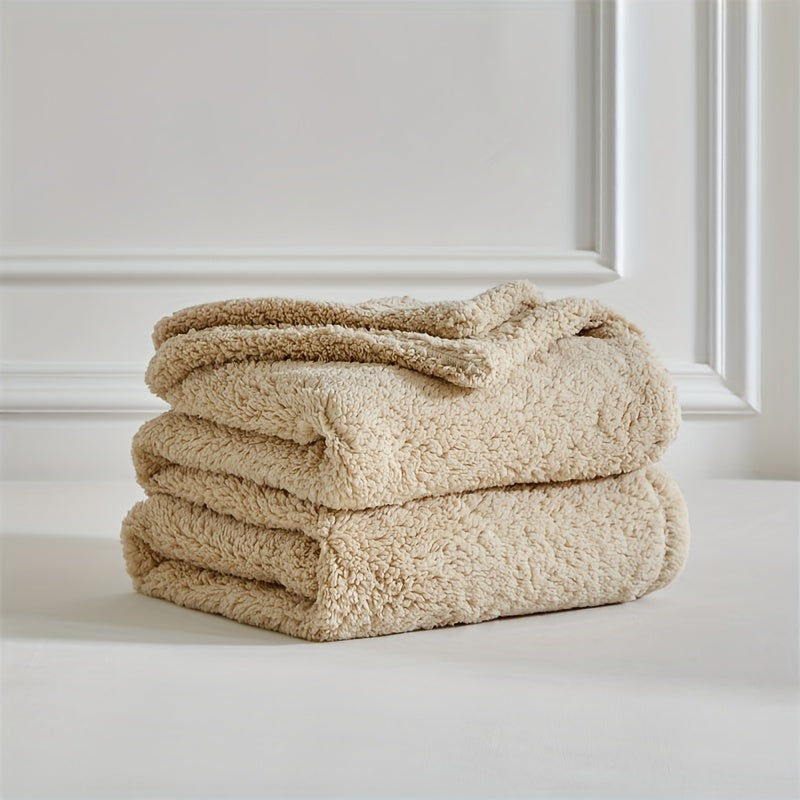 Ultra-Soft Sherpa Fleece Blanket – Warm and Comfortable for Home
