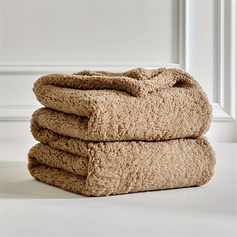 Ultra-Soft Sherpa Fleece Blanket – Warm and Comfortable for Home
