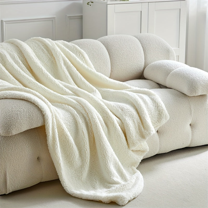 Ultra-Soft Sherpa Fleece Blanket – Warm and Comfortable for Home