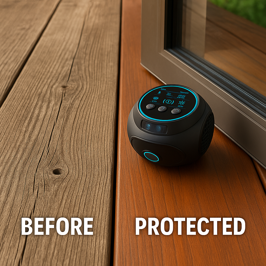 Ultrasonic Bee & Wasp Repellent Device - Chemical-Free 360° Coverage for Home & Outdoor Pest Control