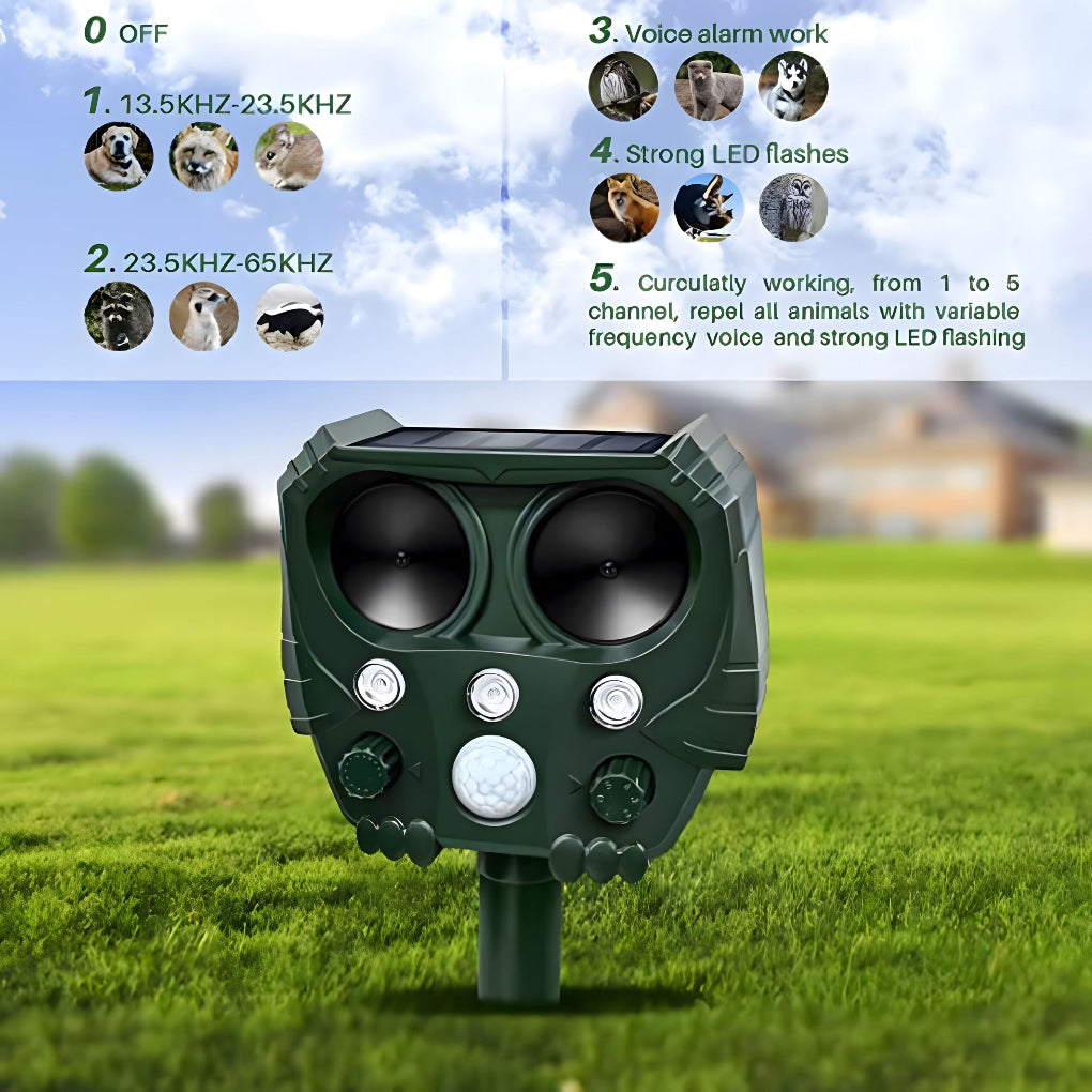 Ultrasonic Cat, Dog, Fox, and Rat Repeller