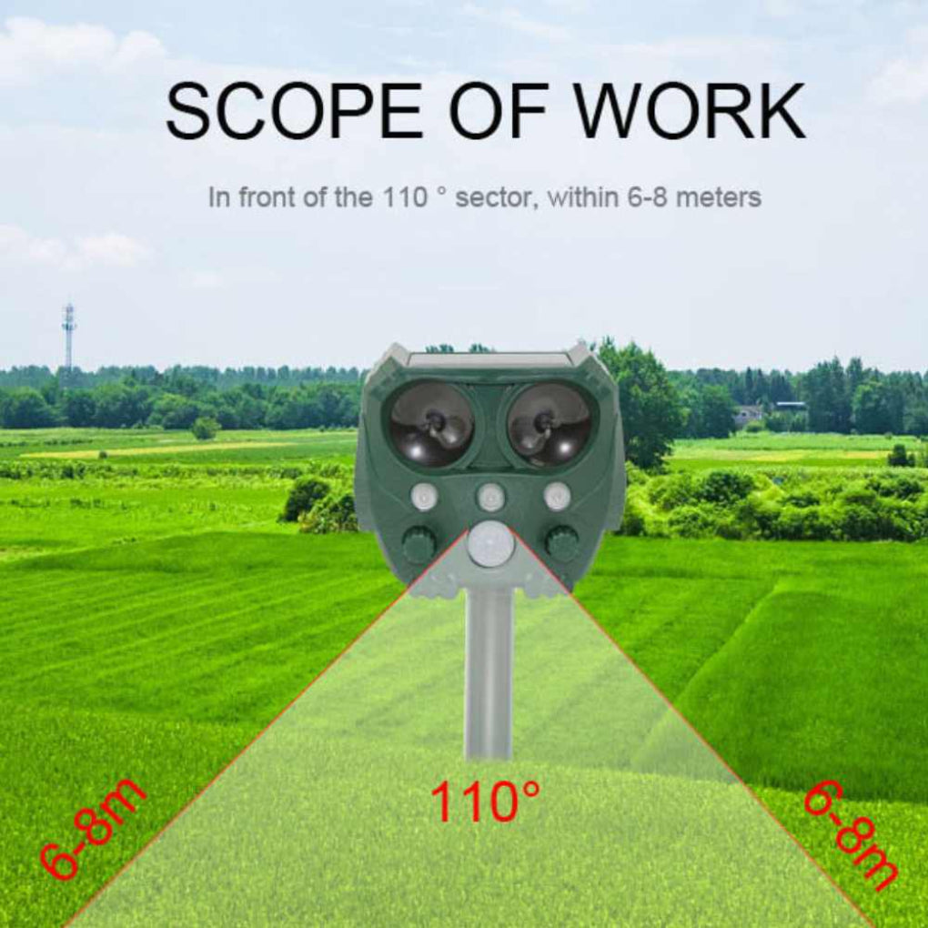 Ultrasonic Cat, Dog, Fox, and Rat Repeller