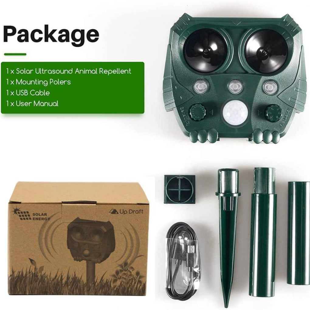 Ultrasonic Cat, Dog, Fox, and Rat Repeller