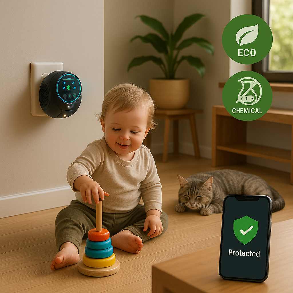 Ultrasonic Pest Repeller for 360-Degree Insect Defense