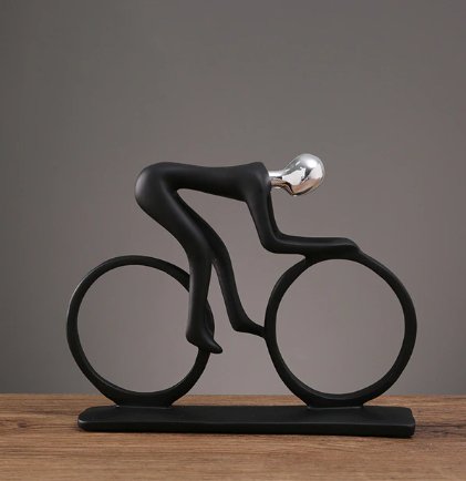 Unique Bicycle Lover Statue for Home and Garden Decor