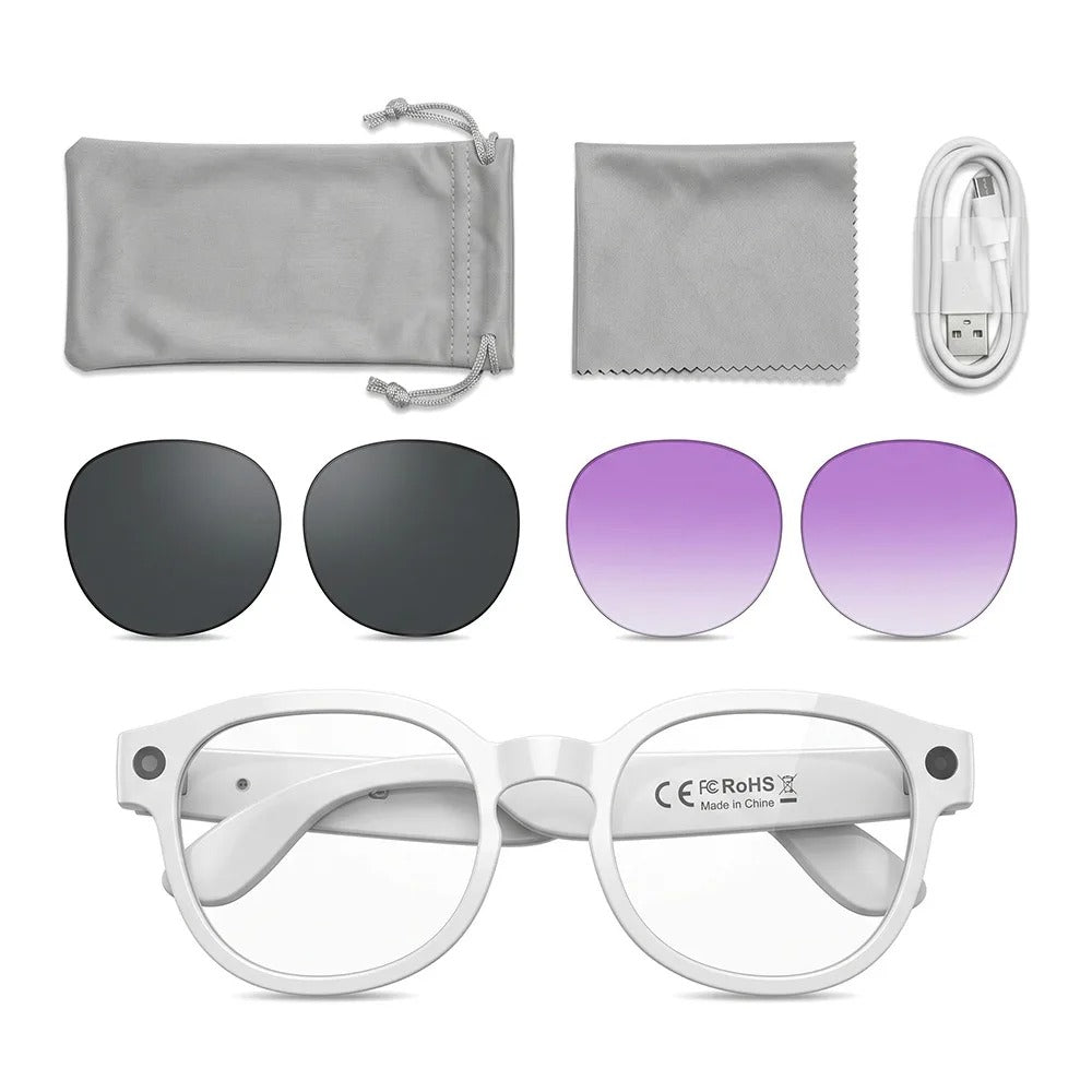 Unisex 4K Video Recording Surveillance Camera Glasses