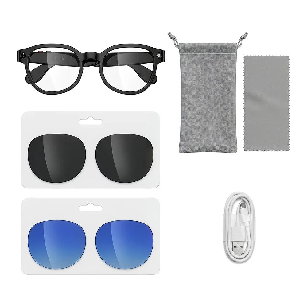 Unisex 4K Video Recording Surveillance Camera Glasses