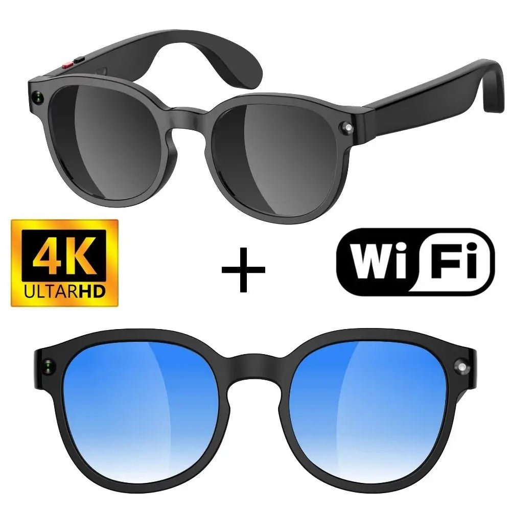 Unisex 4K Video Recording Surveillance Camera Glasses