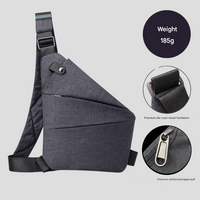 Unisex Anti-Theft Shoulder Bag with Hidden Zippers