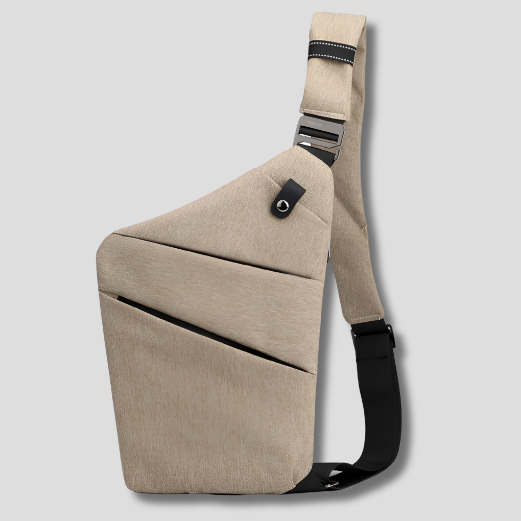Unisex Anti-Theft Shoulder Bag with Hidden Zippers