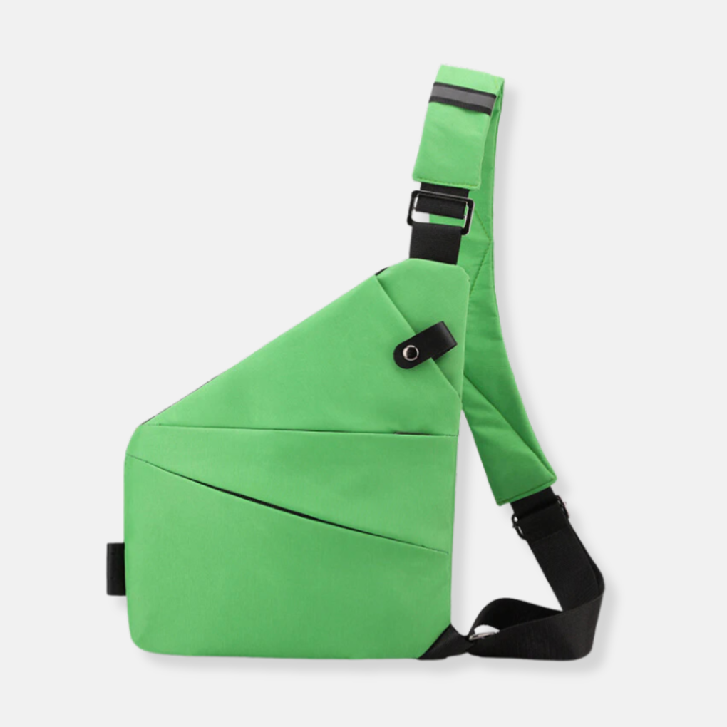 Unisex Anti-Theft Shoulder Bag with Hidden Zippers