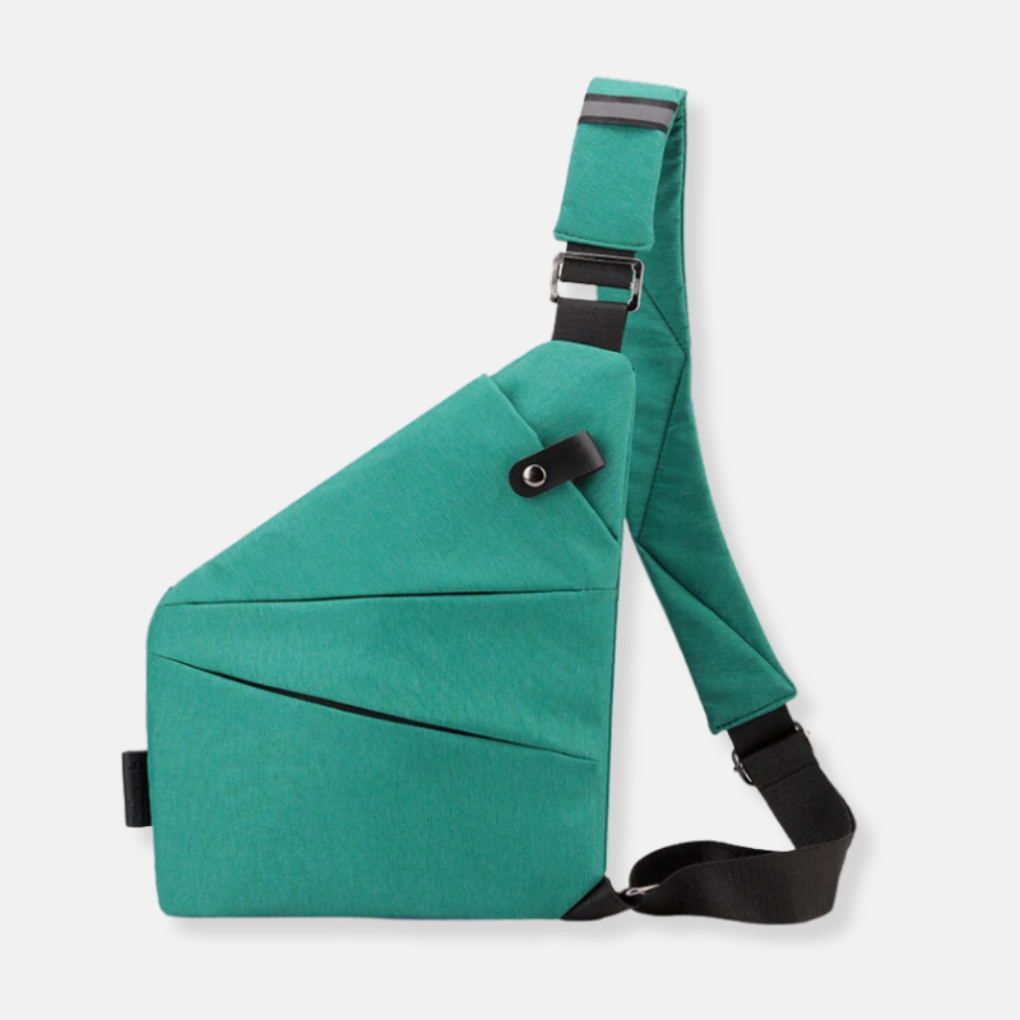 Unisex Anti-Theft Shoulder Bag with Hidden Zippers