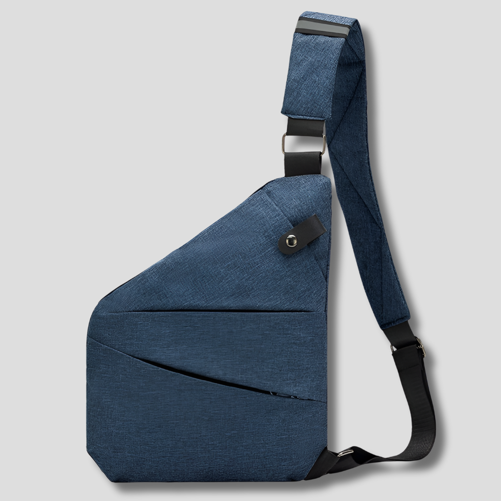 Unisex Anti-Theft Shoulder Bag with Hidden Zippers