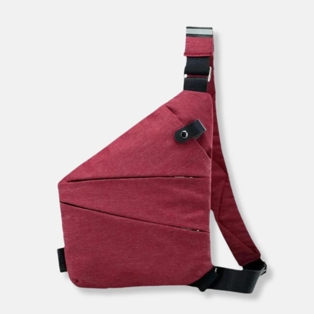 Unisex Anti-Theft Shoulder Bag with Hidden Zippers