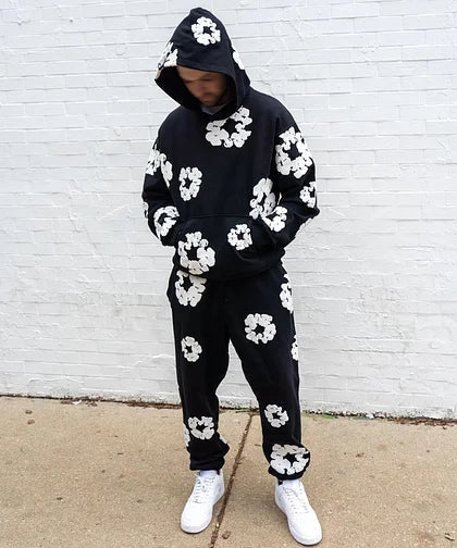 Unisex Autumn Floral Tracksuit with Iconic Prints