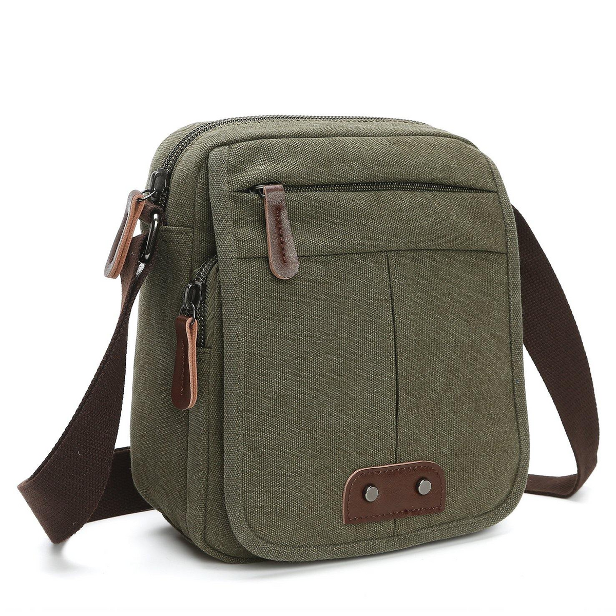 Unisex Canvas Crossbody Bag with Adjustable Strap