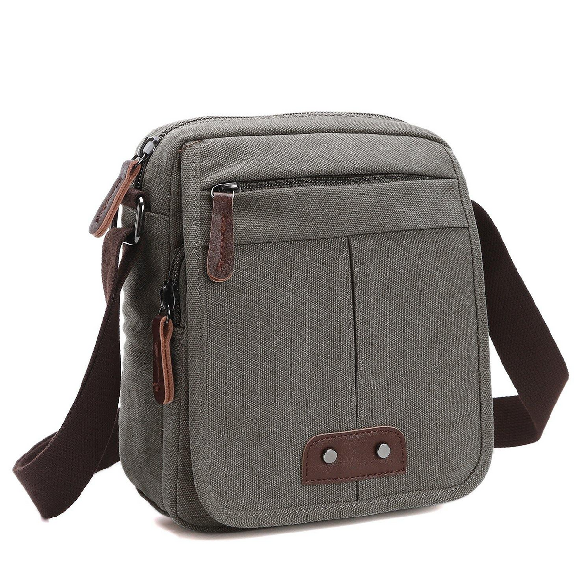 Unisex Canvas Crossbody Bag with Adjustable Strap