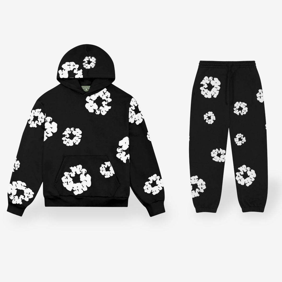 Unisex Floral Tracksuit - Hoodie & Pants