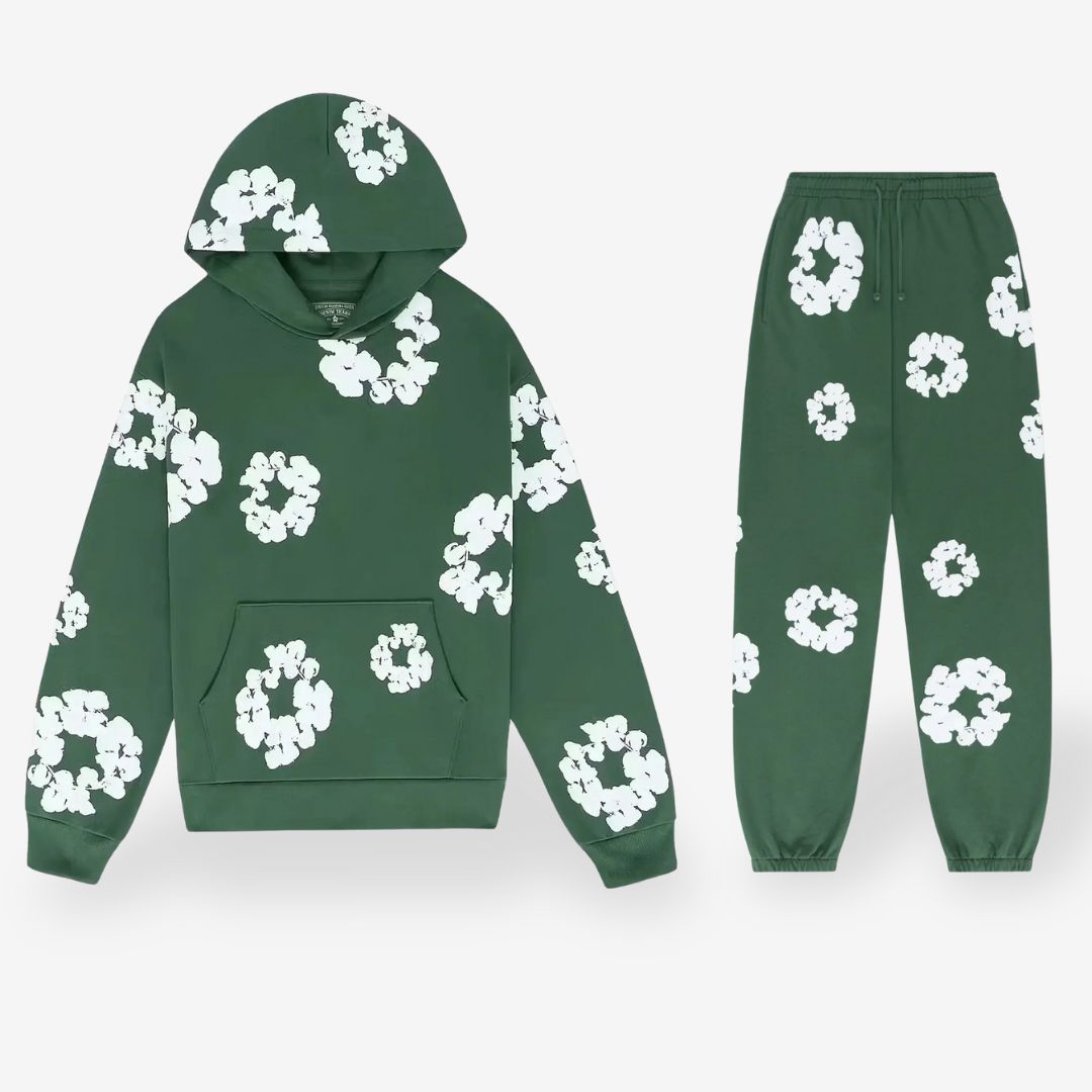 Unisex Floral Tracksuit - Hoodie & Pants