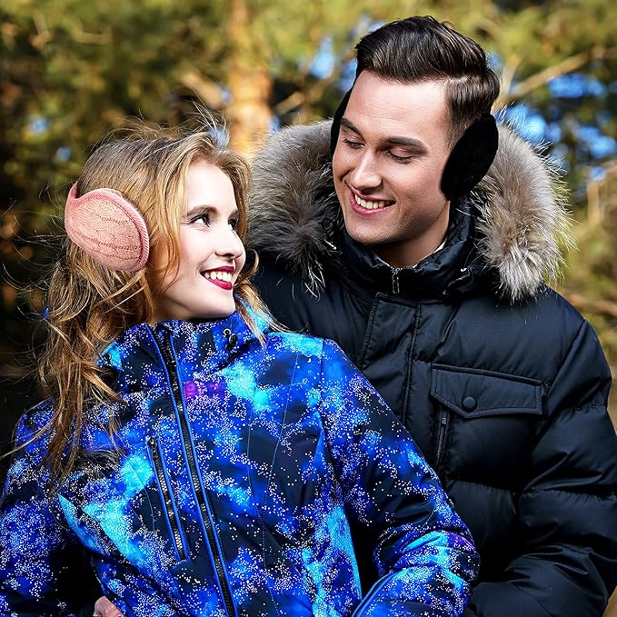 Unisex Foldable Knitted Ear Warmers - Pack of 4