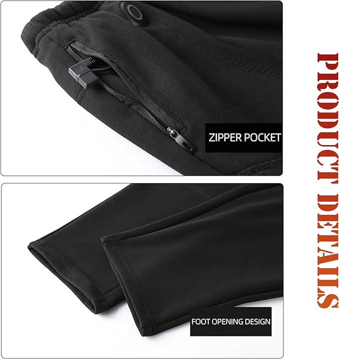 Unisex Rechargeable Heated Thermal Underwear Pants - Winter Base Layer