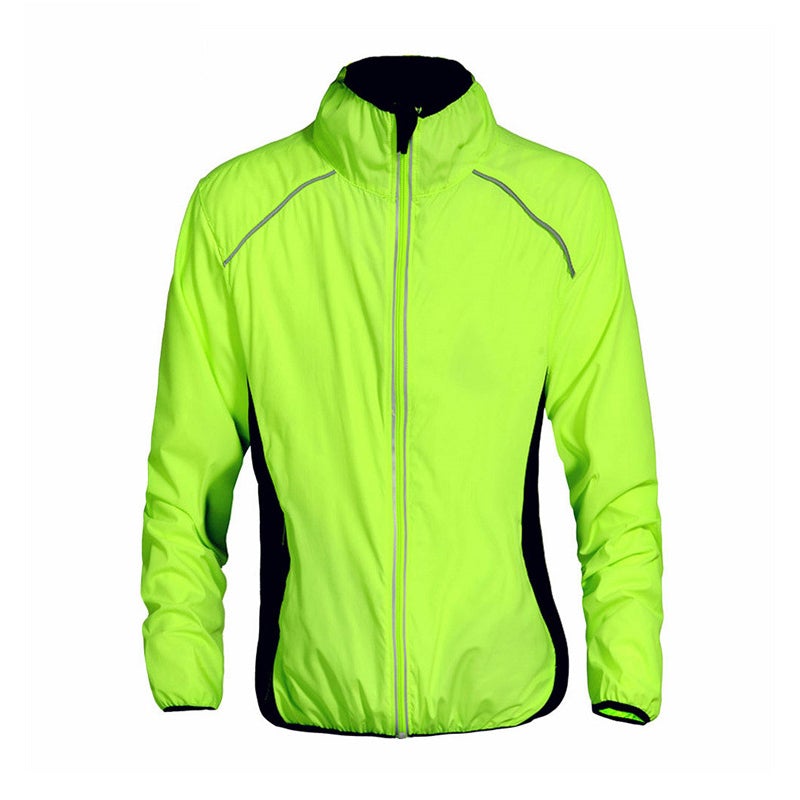Unisex Reflective Cycling Windbreaker - Waterproof and Wind-Resistant