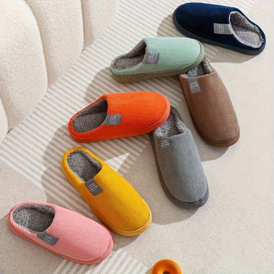 Unisex Thermal Indoor Slippers with Warm Non-Slip Design