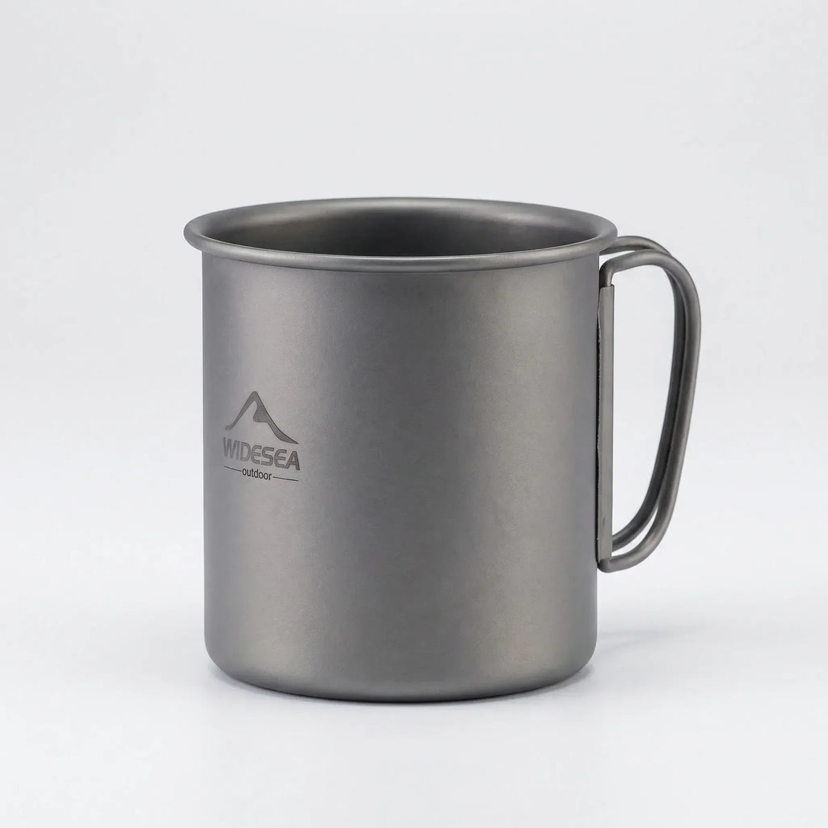 Unisex Titanium Camping Mug with Folding Handle