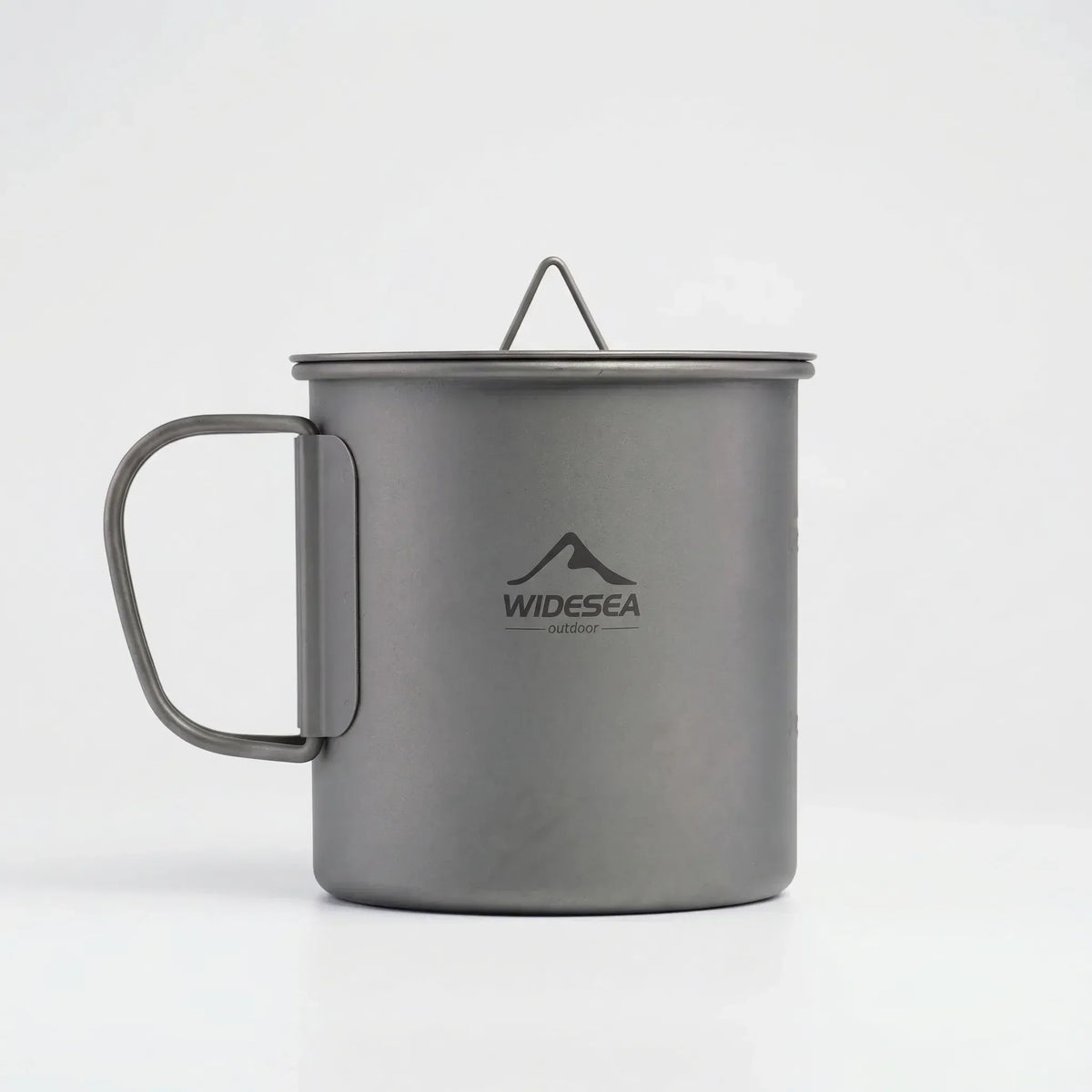 Unisex Titanium Camping Mug with Folding Handle