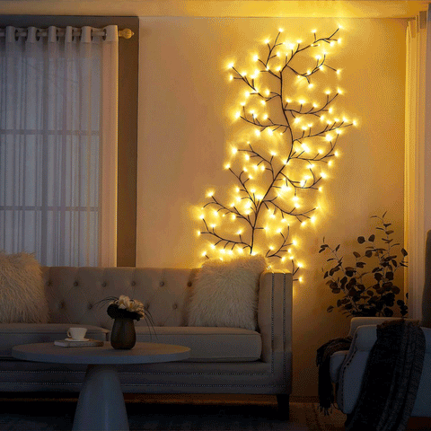 Vine-Shaped LED String Lights - Flexible Indoor and Outdoor Decorative Lighting