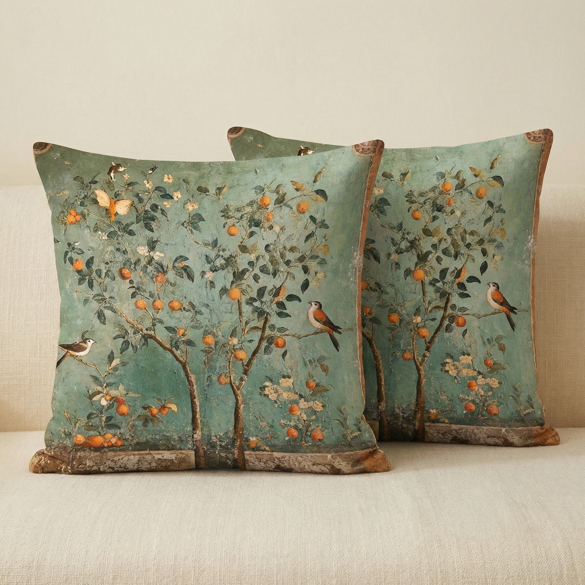 Vintage Botanical Pillow Covers