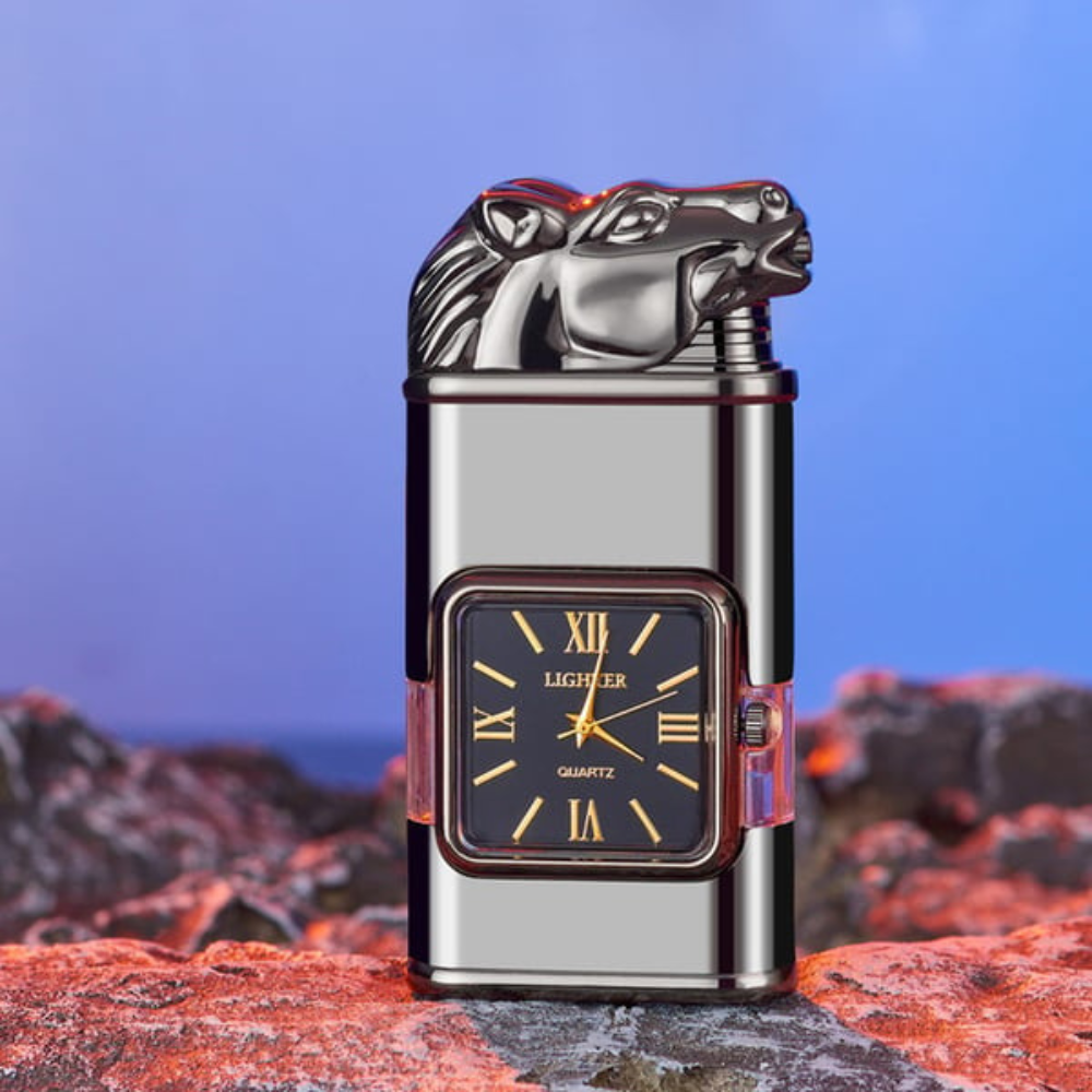 Vintage-Inspired Multifunctional Double-Flame Watch Lighter