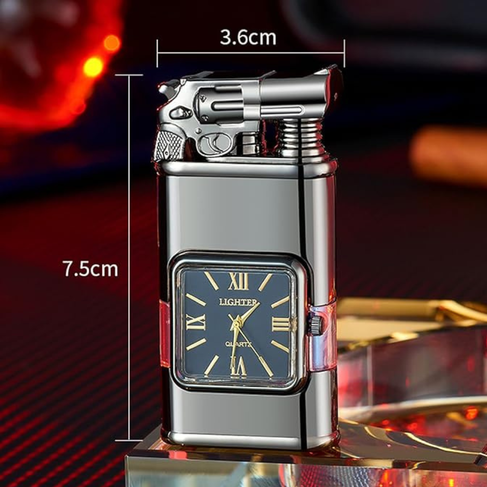 Vintage-Inspired Multifunctional Double-Flame Watch Lighter
