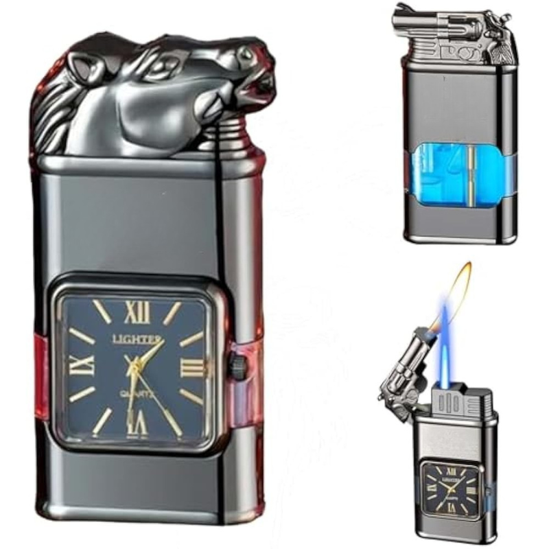 Vintage-Inspired Multifunctional Double-Flame Watch Lighter