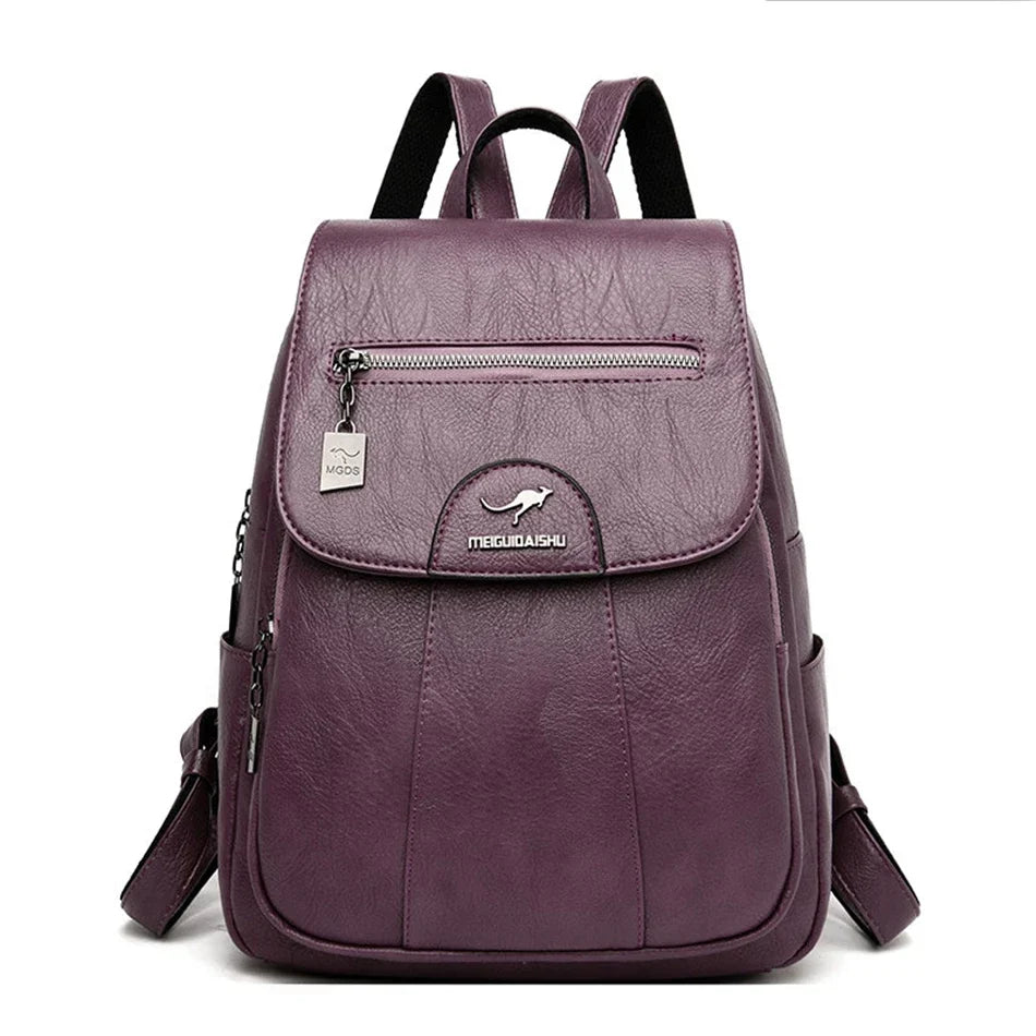 Vintage Leather Backpack - Soft, Stylish, and Perfect for Travel