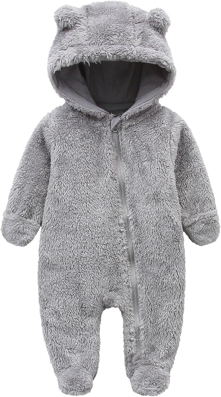 Warm Hooded Baby Romper