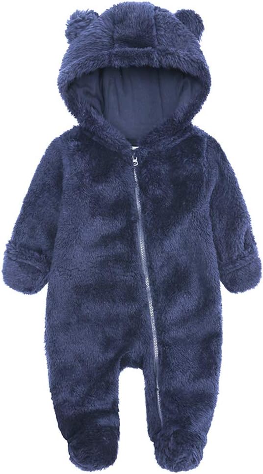 Warm Hooded Baby Romper
