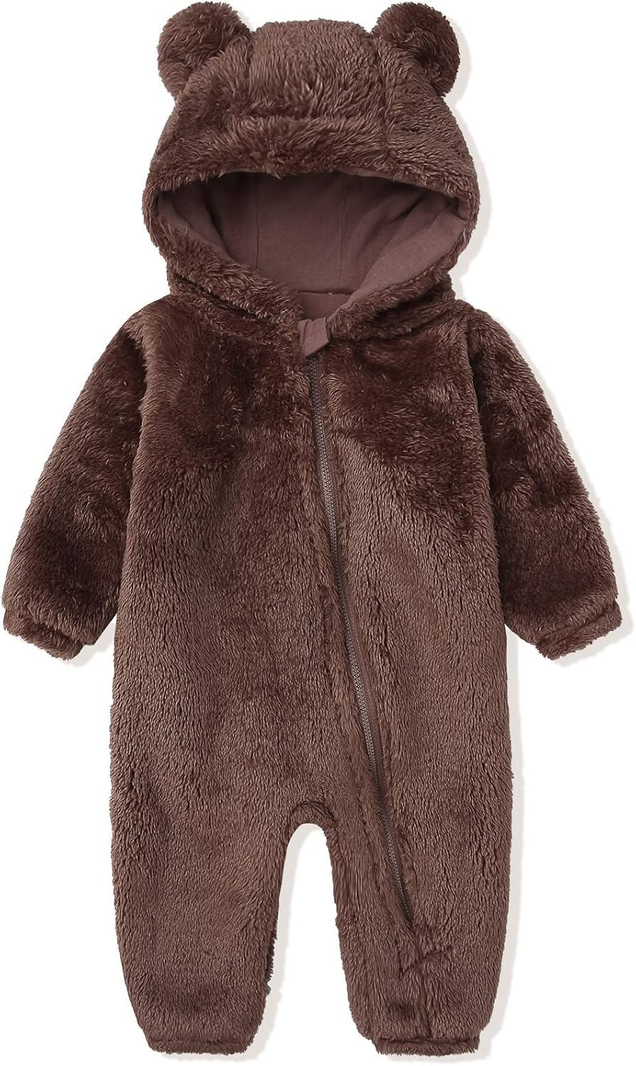 Warm Hooded Baby Romper