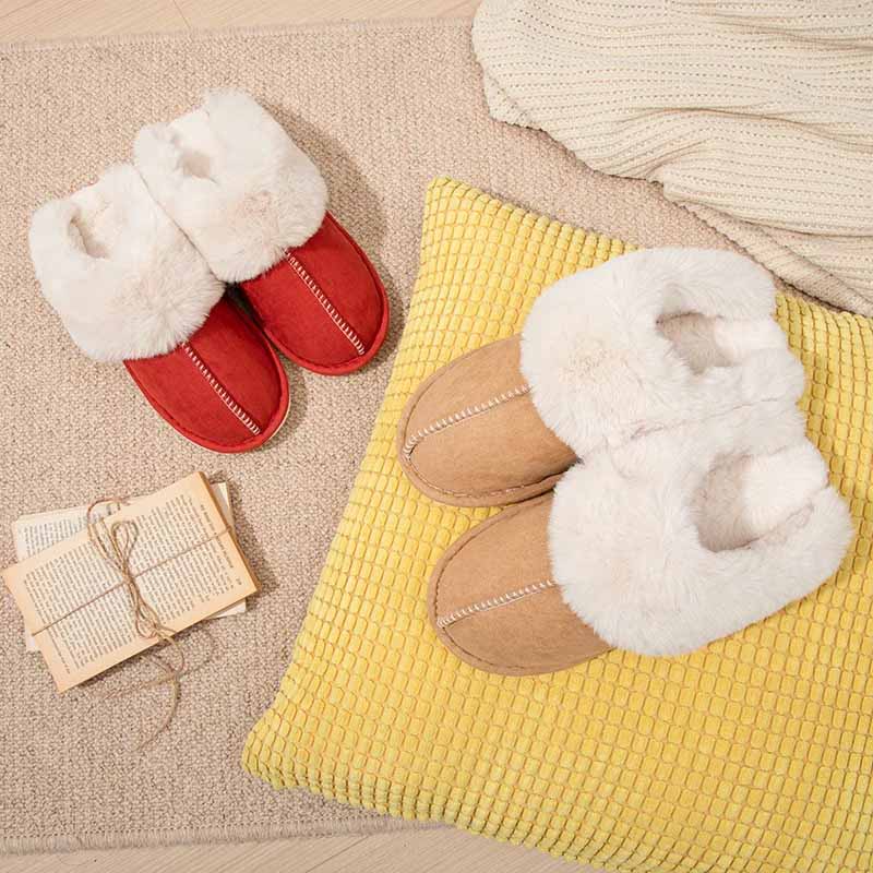 Warmly Lined Slippers with Soft Lining and Non-Slip Sole