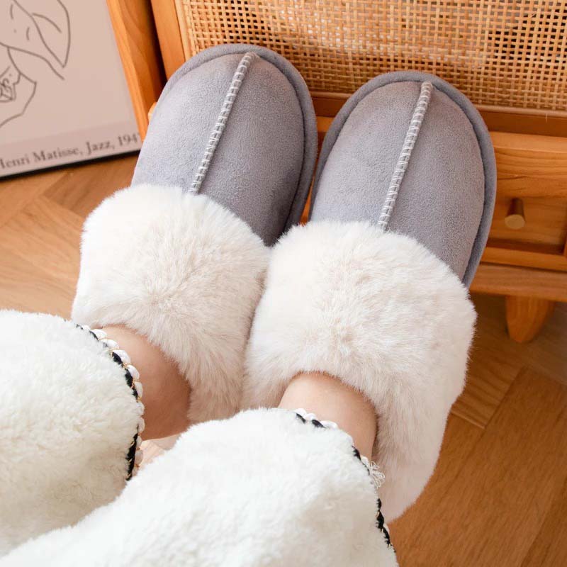 Warmly Lined Slippers with Soft Lining and Non-Slip Sole