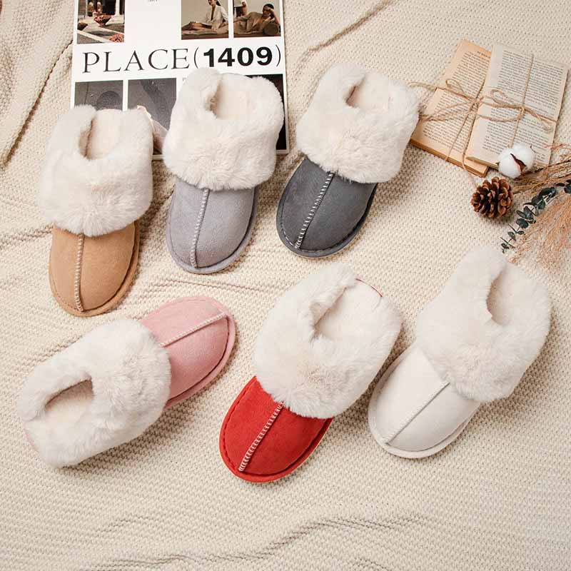 Warmly Lined Slippers with Soft Lining and Non-Slip Sole