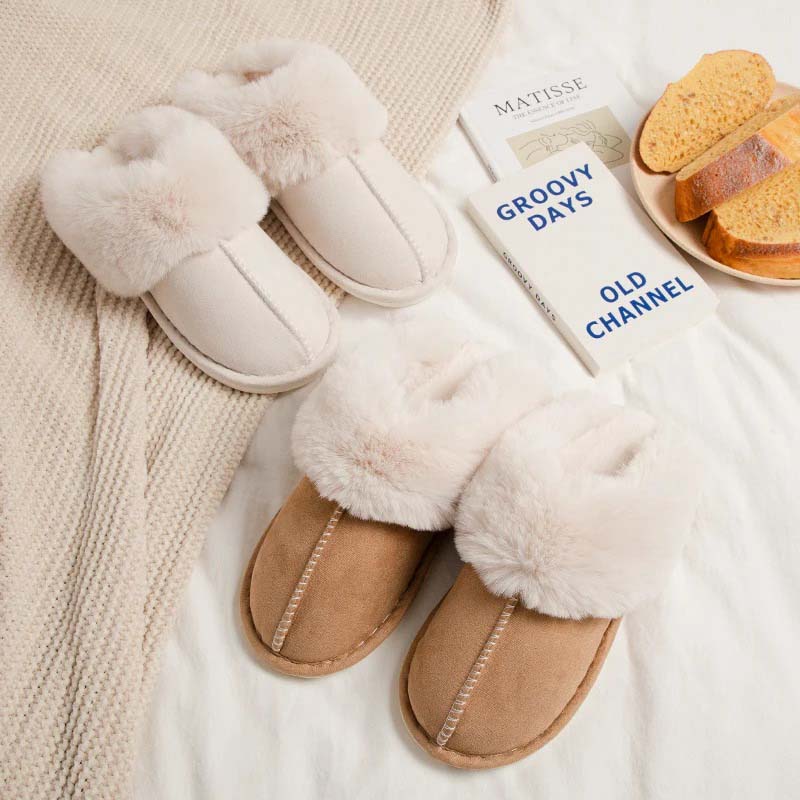 Warmly Lined Slippers with Soft Lining and Non-Slip Sole