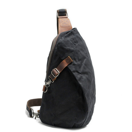 Water-Resistant Canvas Crossbody Bag with Anti-Theft Pocket