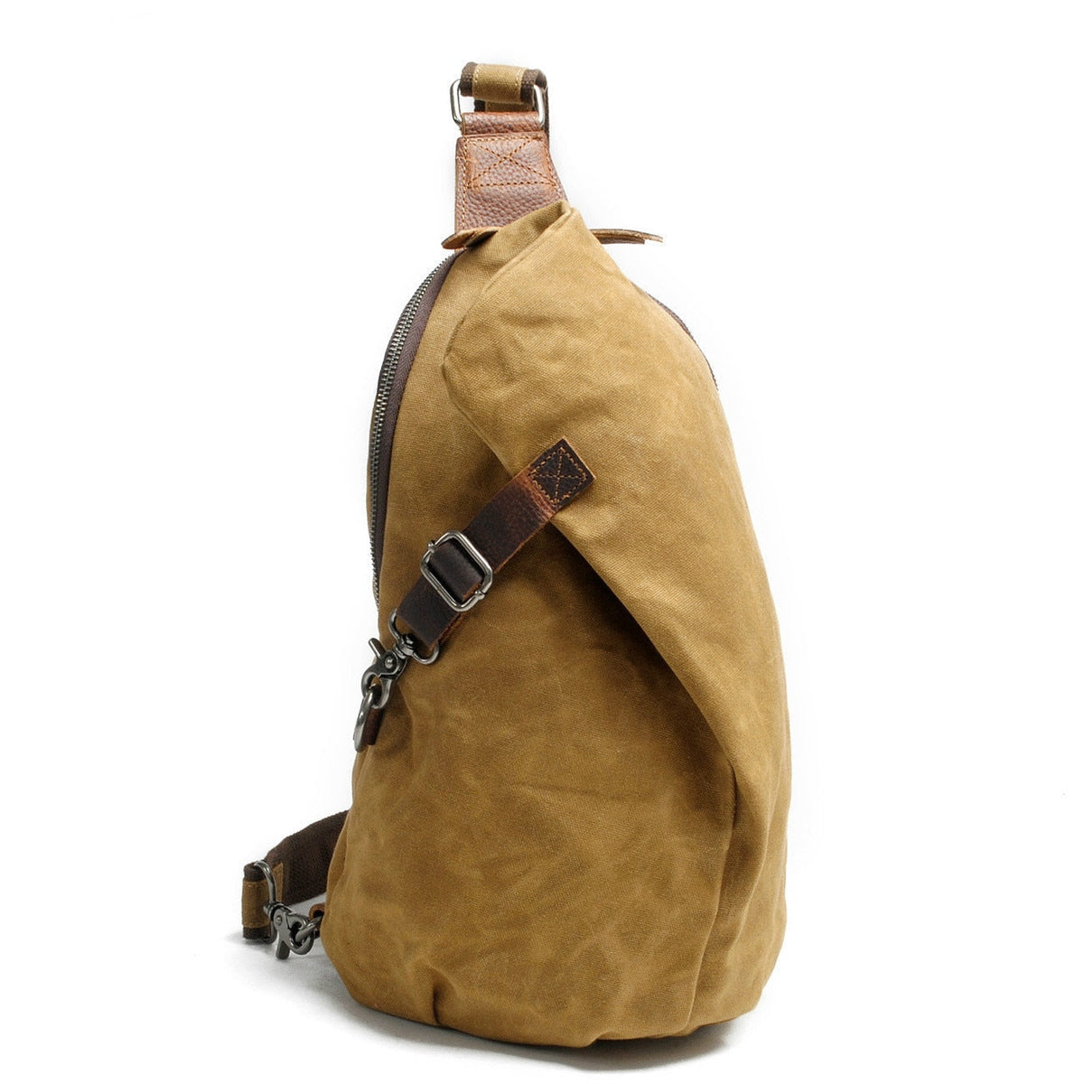 Water-Resistant Canvas Crossbody Bag with Anti-Theft Pocket