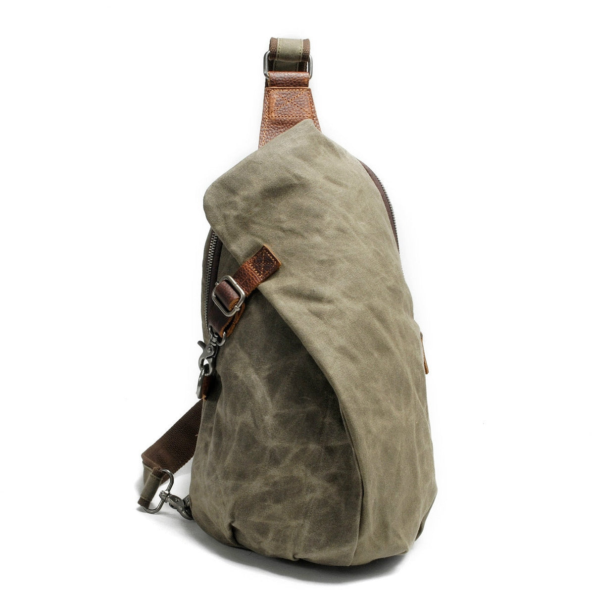 Water-Resistant Canvas Crossbody Bag with Anti-Theft Pocket