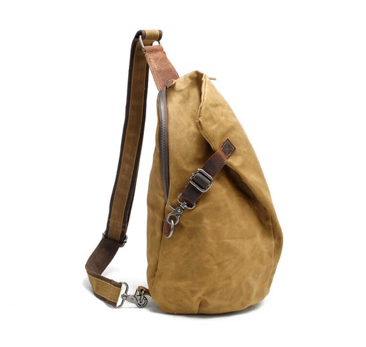 Water-Resistant Canvas Crossbody Bag with Anti-Theft Pocket
