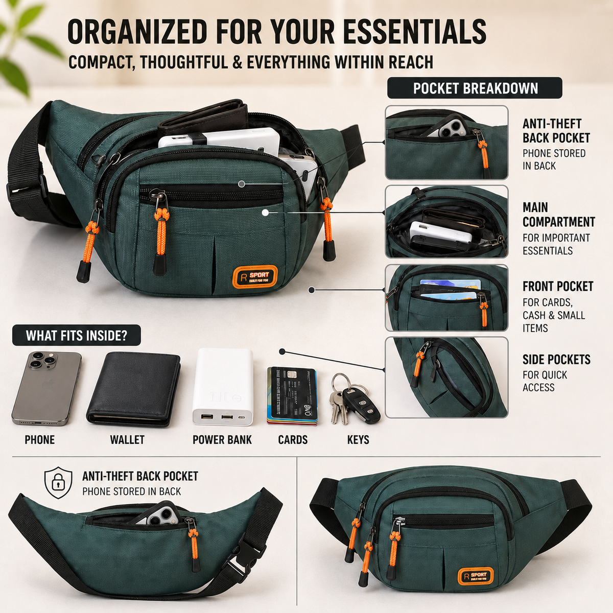 Water Resistant Waist Pack