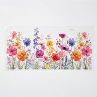 Watercolor Wildflower Window Cling