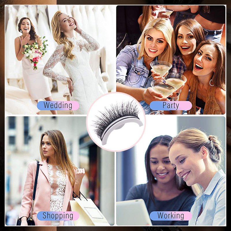 Waterproof and Reusable Self-Adhesive Eyelashes