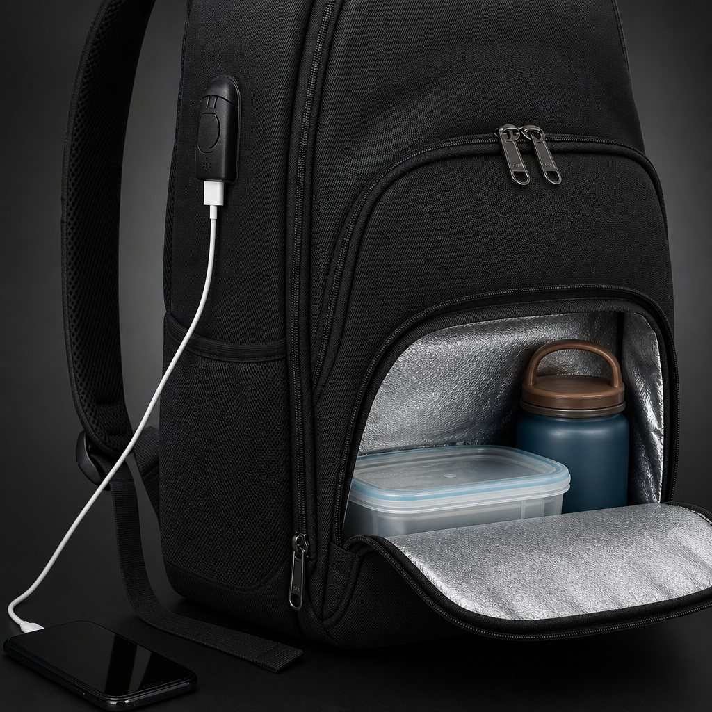 Waterproof Backpack with Laptop Compartment and Insulated Cooler Compartment